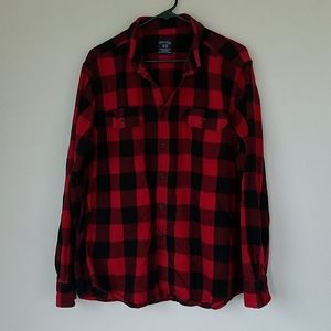 Red and black plaidflannel long sleeve top